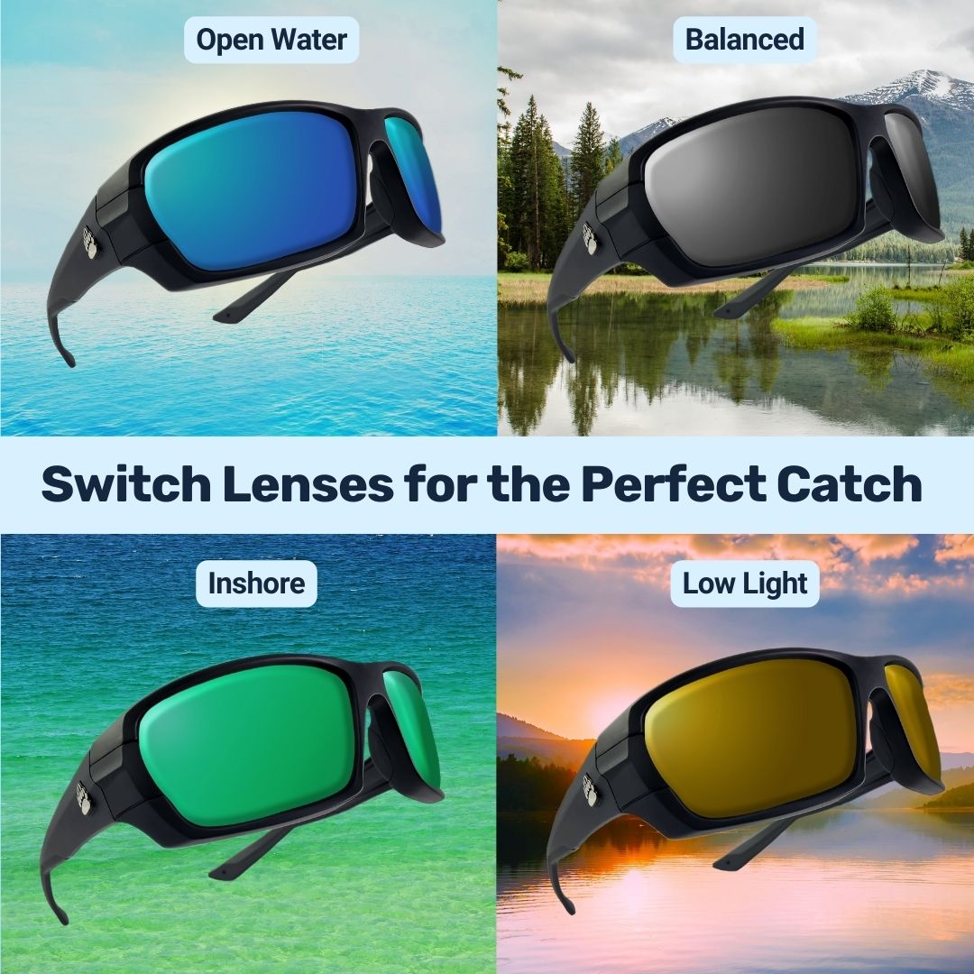 Grizzly Fishing Pro Sunglasses Kit (4 Colors Included)